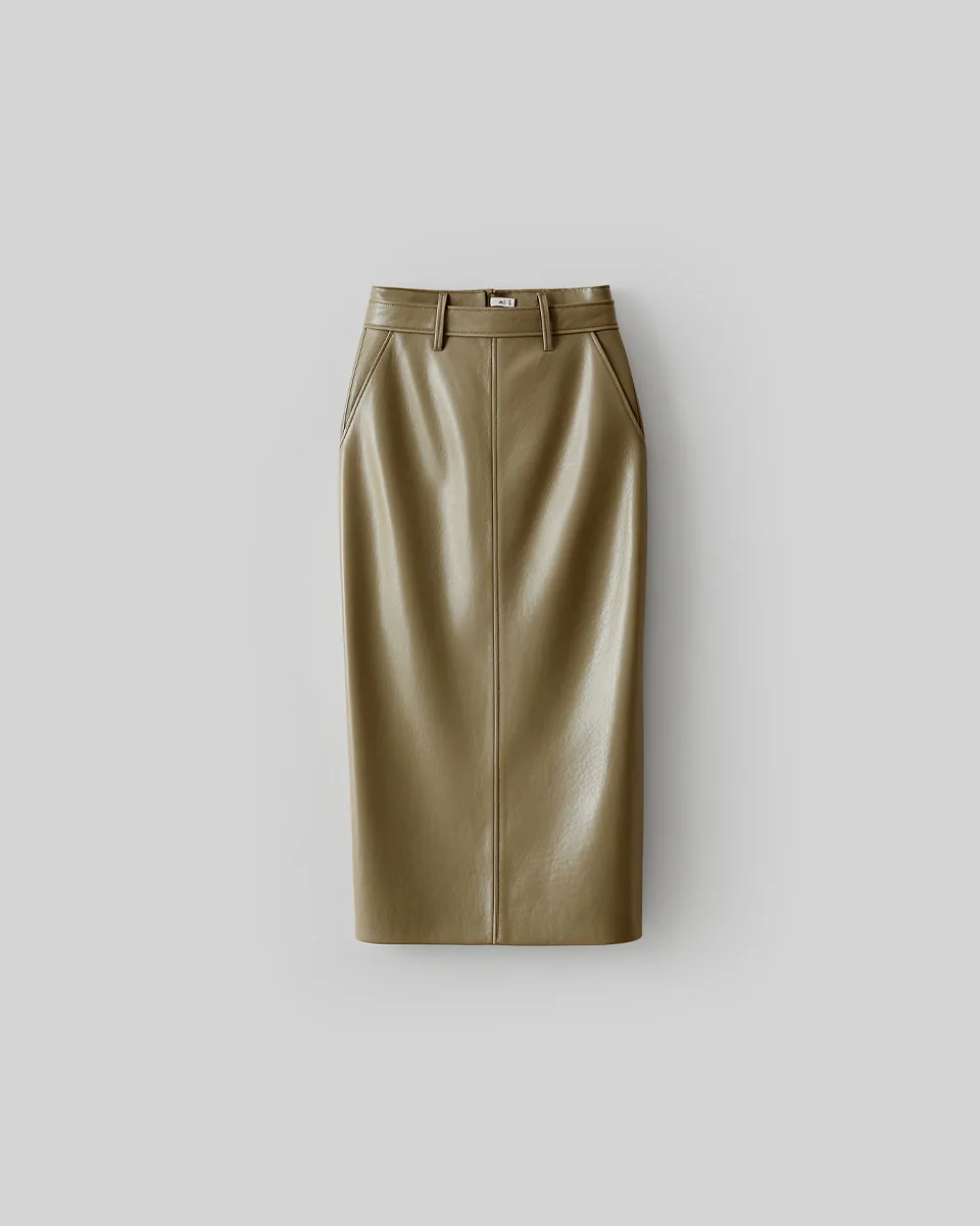 The Leather Midi Skirt - Image 2