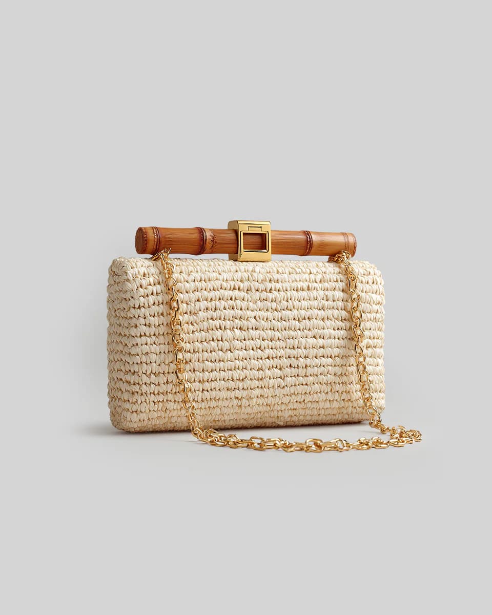 The Raffia Frame Clutch - Image 1