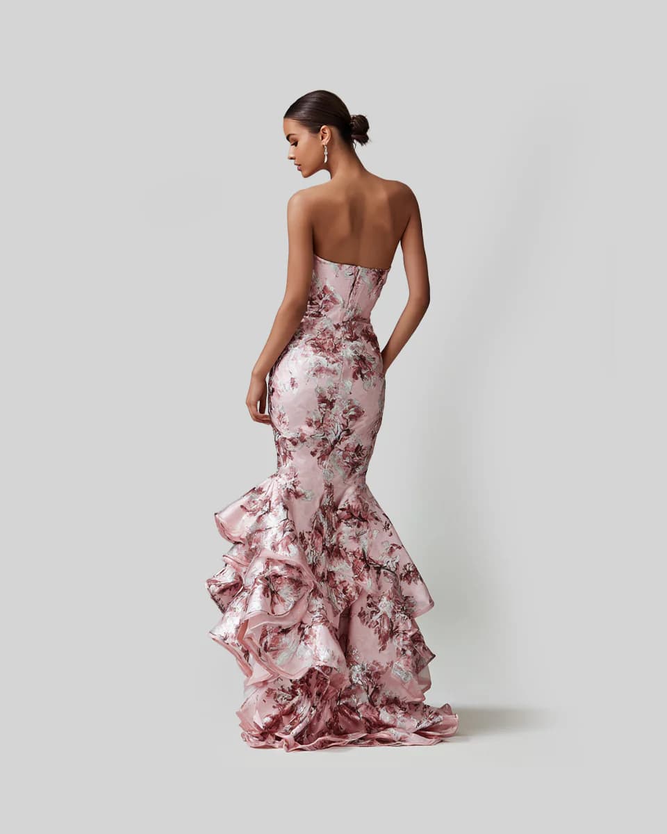 The Strapless Jacquard Mermaid Gown - Image 2