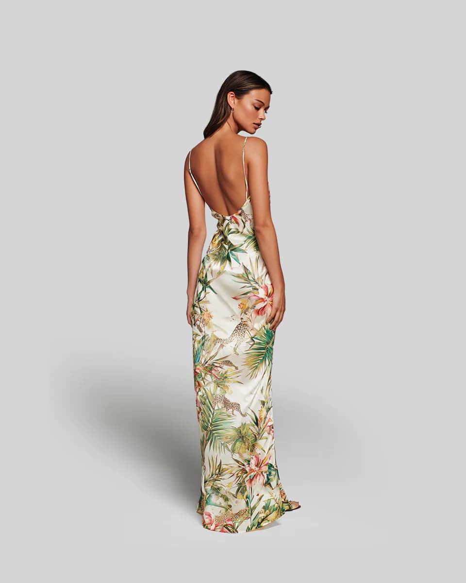 The Tropical Print Slip Maxi - Image 2